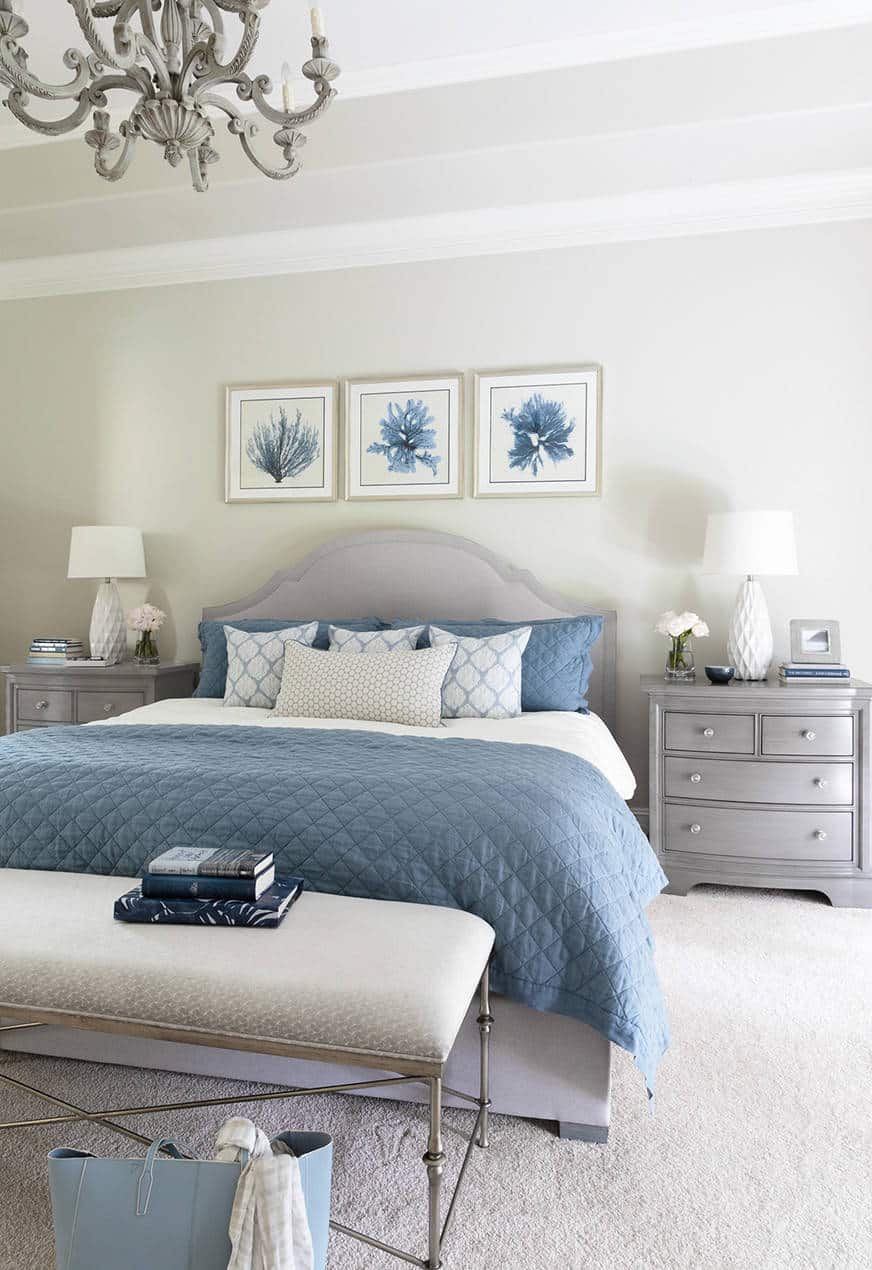 Sypialnia hampton łóżko tapicerowane